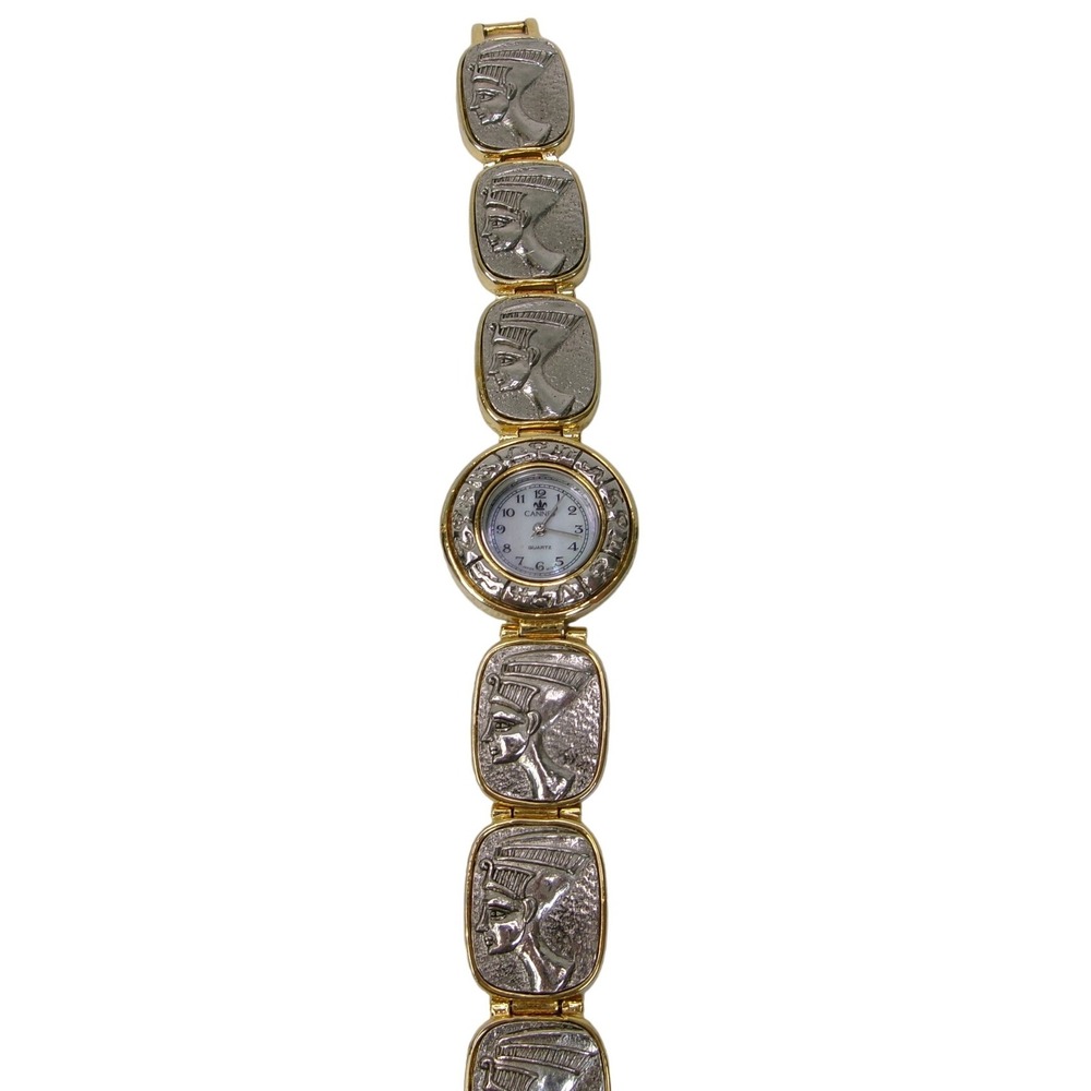 Vintage Cannes Egyptian Revival Gold Tone Pharaoh Women's Watch